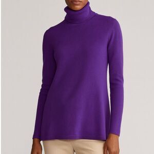Lauren Ralph Lauren Purple Turtleneck Sweater, Size Medium